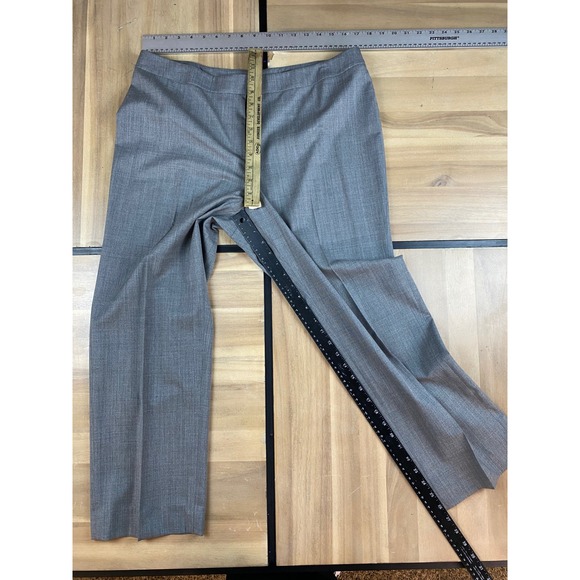 LAFAYETTE 148 NEW YORK Barrow Gray Wool Blend Dress Pants Women's Size 16 - Picture 2 of 5